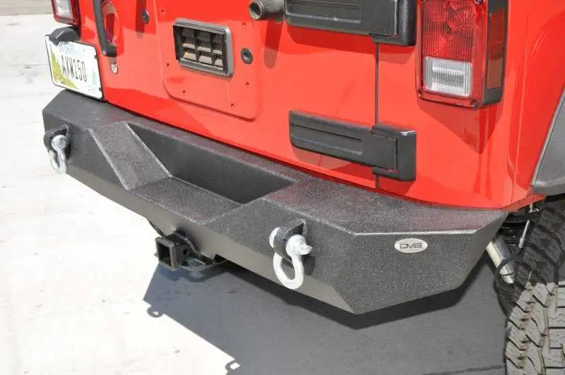 DV8 Offroad 07-18 Jeep Wrangler JK Steel Mid Length Rear Bumper RBSTTB-04