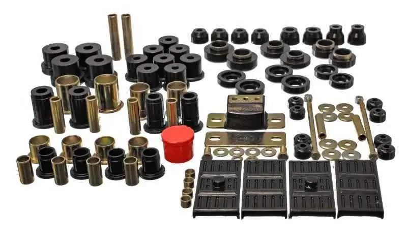 Energy Suspension 67-69 Chevrolet Camaro (w/mono leaf springs) Black Hyper-flex Master Bushing Set 3-18119g