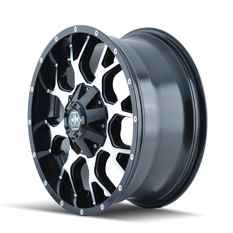 Mayhem 8015 Warrior 17x9 / 8x180 BP / 18mm Offset / 124.1mm Hub Black/Machined Face Wheel may8015-7978B18