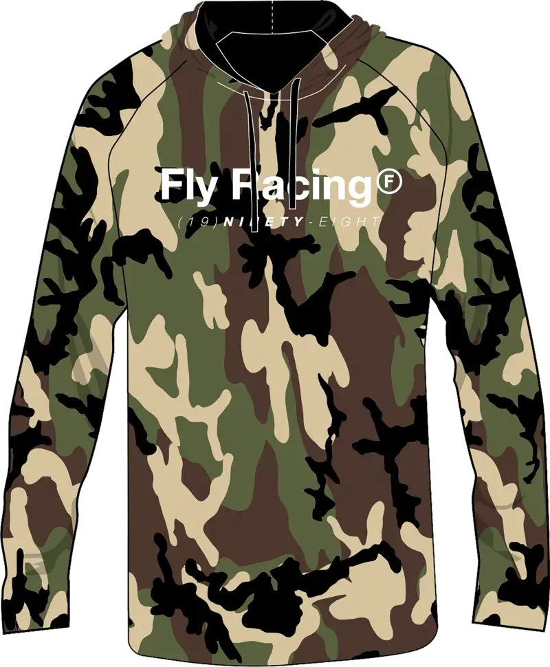 Fly Racing 354-0300M Fly Trademark Hoodie Army Camo Md wps-354-0300m