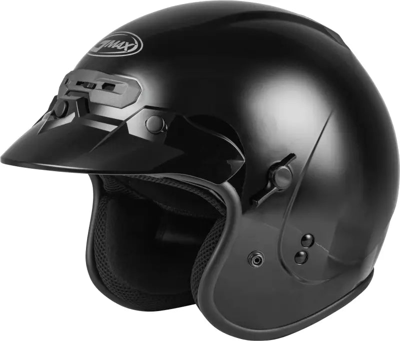 Gm 32 Open Face Helmet Black 3x wps-72-49203x