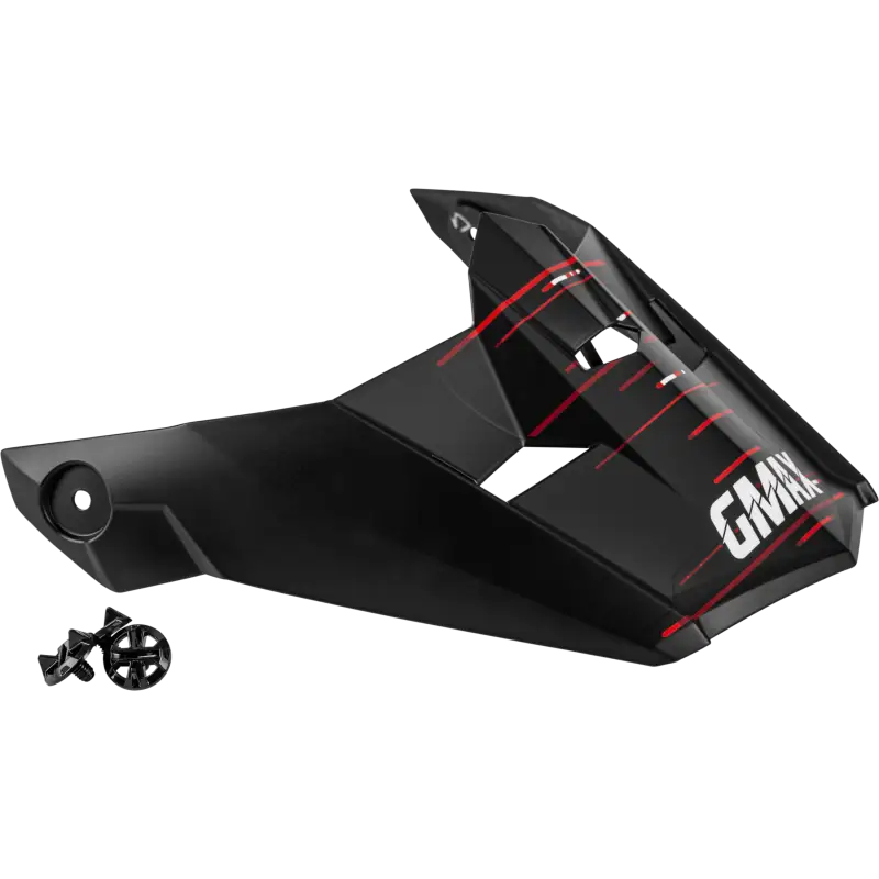 Gmax G0463326 Mx-46 Frequency Off-Road Visor Matte Black/Red Md-3X wps-72-6751