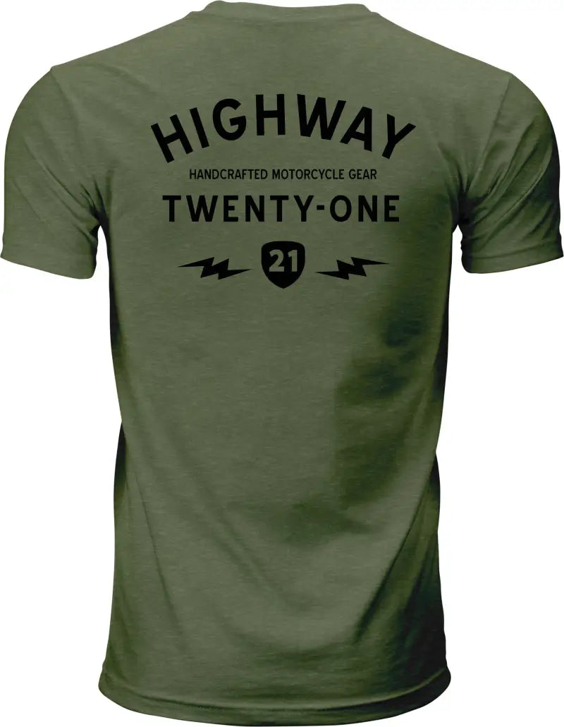 Highway 21 489-1930L Halliwell Tee Green Lg wps-489-1930l