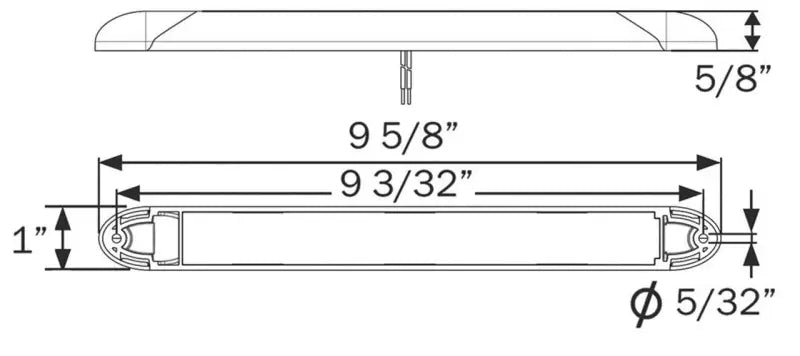 ILL70CB Optronics Led 8In Strip; 12V; Clear;W/Oswitch o24ill70cb