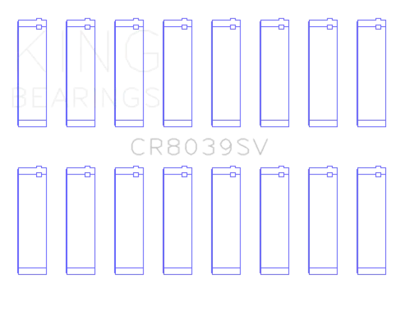King 08-10 Ford Powerstroke 6.4L (Size STD) Connecting Rod Bearing Set kingcr8039sv