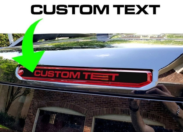 Ford Bronco Sport 3rd Brake Light Cover with Custom Text Cutout by Vortex