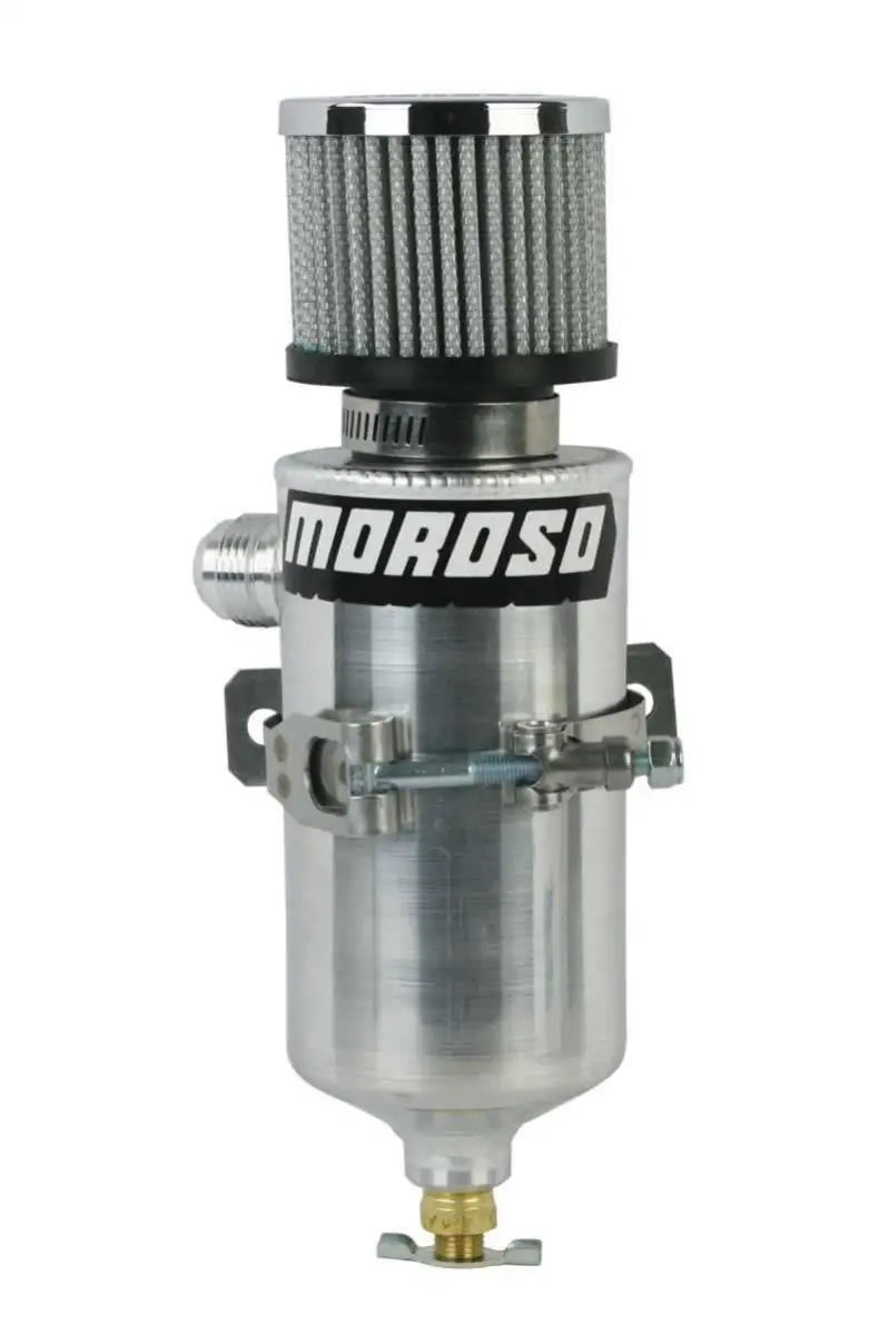 Moroso Breather Tank/Catch Can -12An Male Fitting - Aluminum 85465