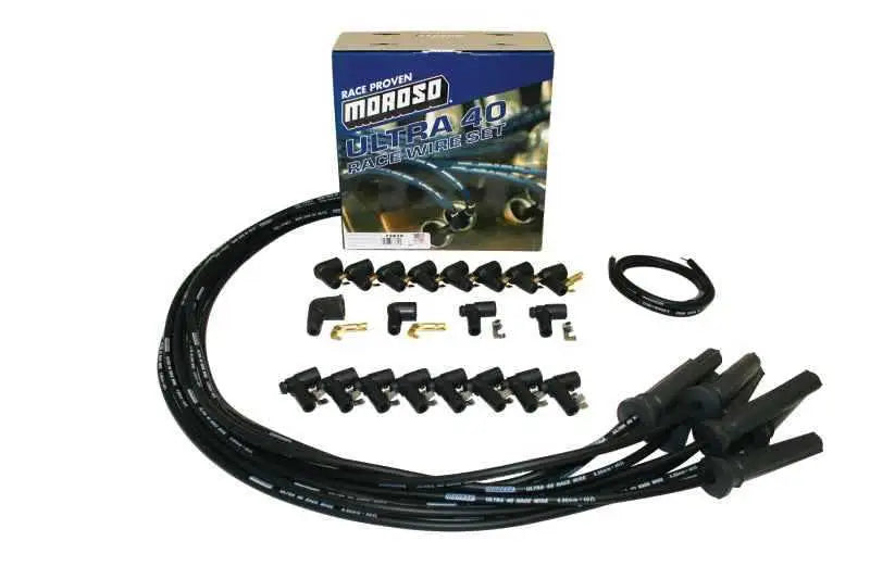 Moroso GM Pro Stock/Brodix PB201/CFE Ignition Wire Set - Ultra 40 - Unsleeved - Black 73839