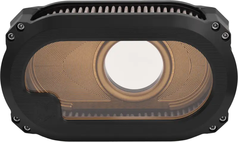 NXT-03BG Kens Factory Nxt Lvl Tc Air Cleaner W/Glass Black W/Gold wps-563-03124