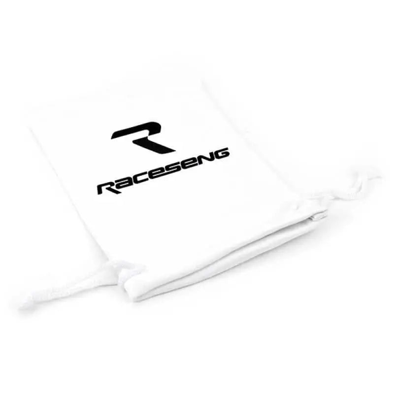 Raceseng Shift Knob Cover (Thermal Bag) - White Microfiber w/Black Logo 08141