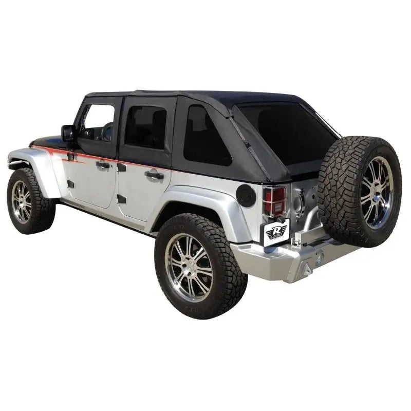Rampage 2007-2018 Jeep Wrangler(JK) Unlimited Frameless Soft Top Kit - Black Diamond 109835