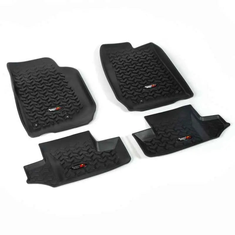 Rugged Ridge Floor Liner Front/Rear Black 2007-2018 Jeep Wrangler JK 2 Dr 12987-03
