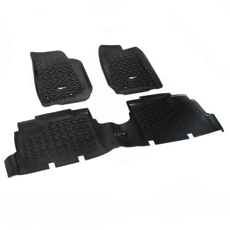 Rugged Ridge Floor Liner Front/Rear Black 2007-2018 Jeep Wrangler JK 4 Dr 12987-04