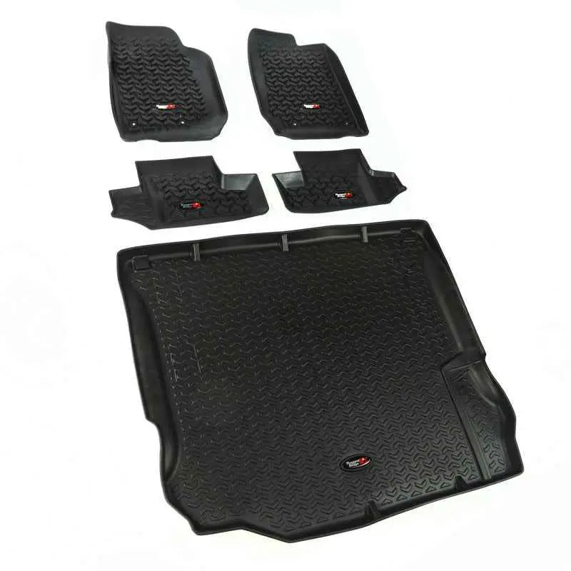 Rugged Ridge Floor Liner Front/Rear/Cargo Black 2011-2018 Jeep Wrangler JK 2 Dr 12988-03
