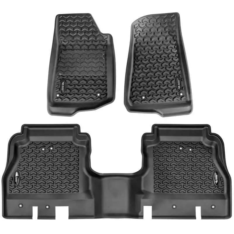 Rugged Ridge Floor Liner Kit Black F/R 20-21 Jeep Gladiator (JT) 12987-44