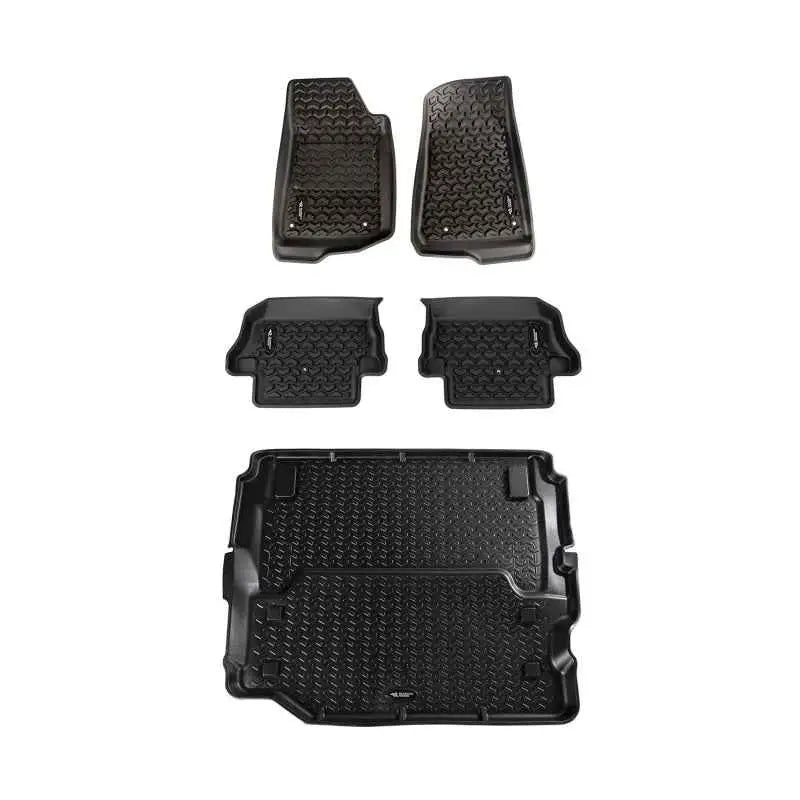 Rugged Ridge Floor Liner Kit Black F/R/Full Cargo 18-20 Jeep Wrangler JL 2Dr 12988.07