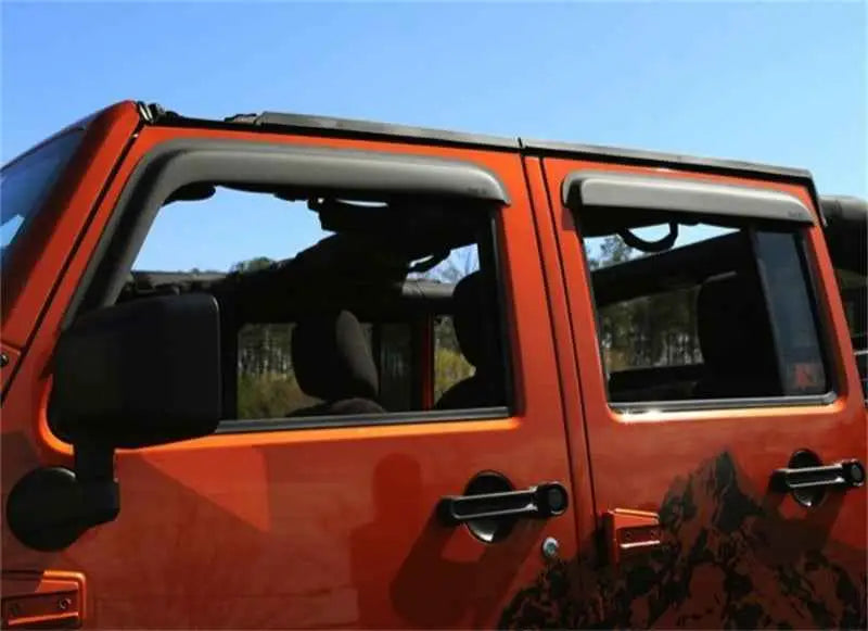 Rugged Ridge Window Visors Matte Black 07-18 4-Door Jeep Wrangler 11349-12