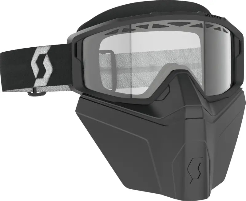 Scott 278608-1007043 Primal Safari Facemask Goggle Black/White Clear Lens wps-51-5605