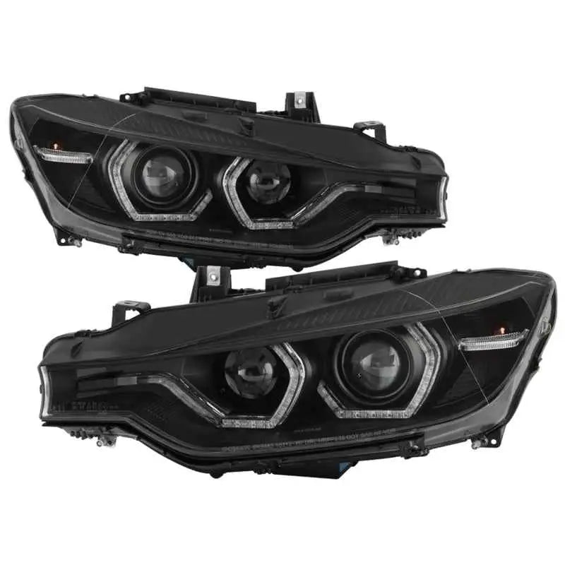 Spyder 12-14 BMW F30 3 Series 4DR Projector Headlights - Black PRO-YD-BMWF3012-AFSHID-BK 5086754