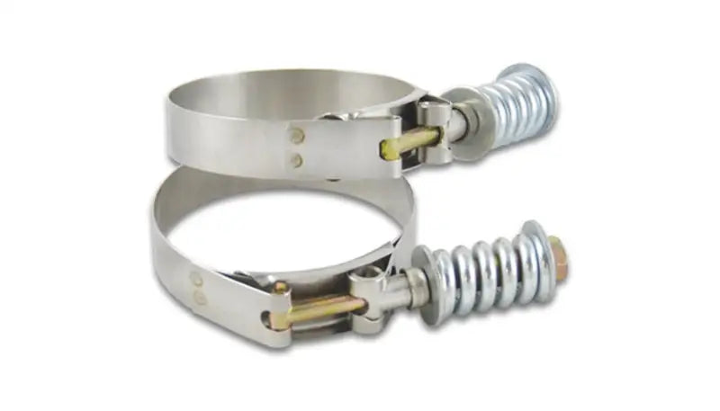 Vibrant SS T-Bolt Clamps Pack of 2 Size Range: 3.22in to 3.52in OD For use w/ 3in ID Coupling 27830