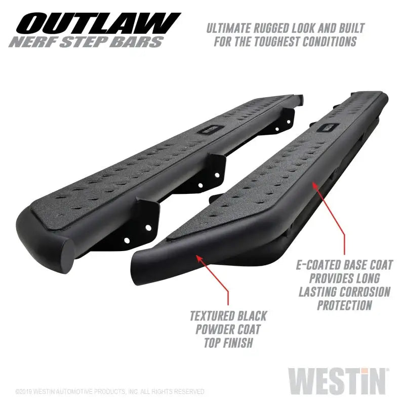 Westin 15-19 Ford F-150 SuperCrew / 17-19 Ford F-250/350 Crew Cab Outlaw Nerf Step Bars 58-53945