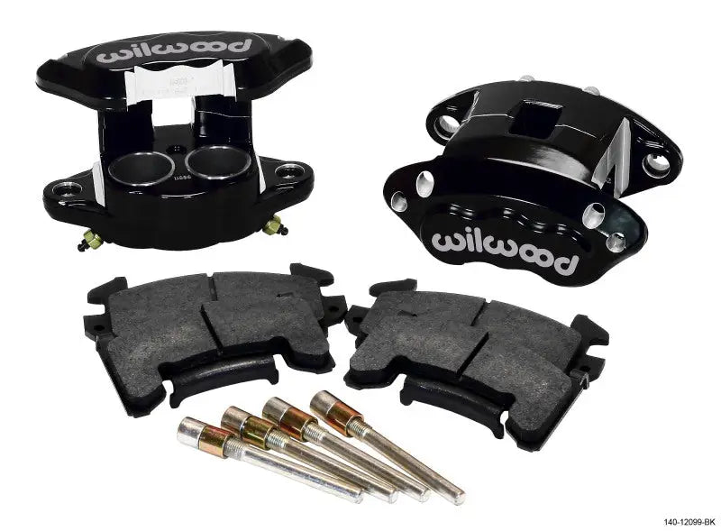 Wilwood D154 Front Caliper Kit - Black 1.62 / 1.62in Piston 1.04in Rotor wil140-12099-bk