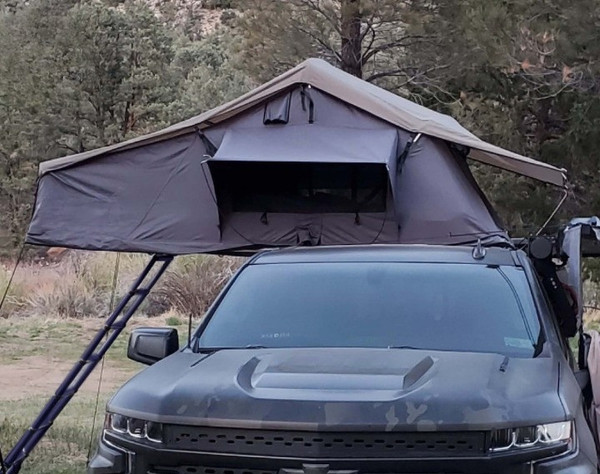 Ford Bronco / Bronco Sport Nomadic 4 Extended Roof Top Tent in Dark Gray by Overland Vehicle Systems