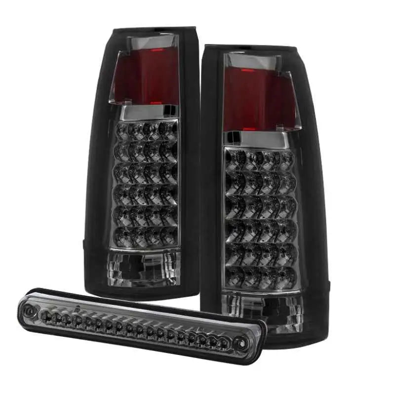 Xtune Yukon Denali 99-00 LED Tail Lights w/ 3rd LED Brake Light Smoked ALT-JH-CCK88-LED-SET-SM 9032752