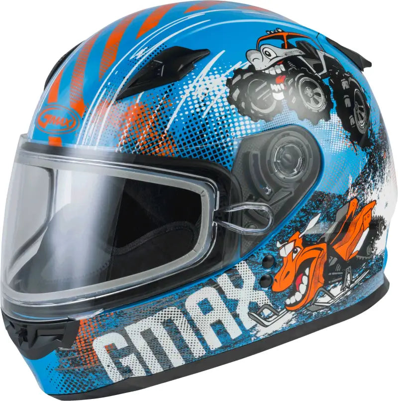 Youth Gm 49y Beasts Snow Helmet Blue/Orange/Grey Ys wps-72-6029ys