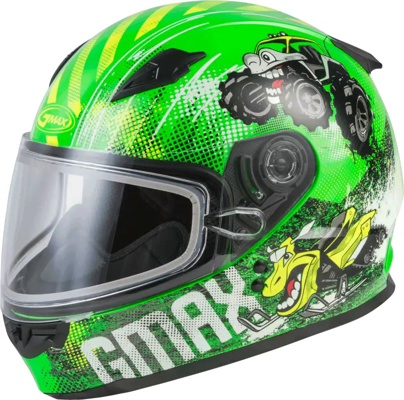Youth Gm 49y Beasts Snow Helmet Neon Green/Hi Vis Ys wps-72-6028ys