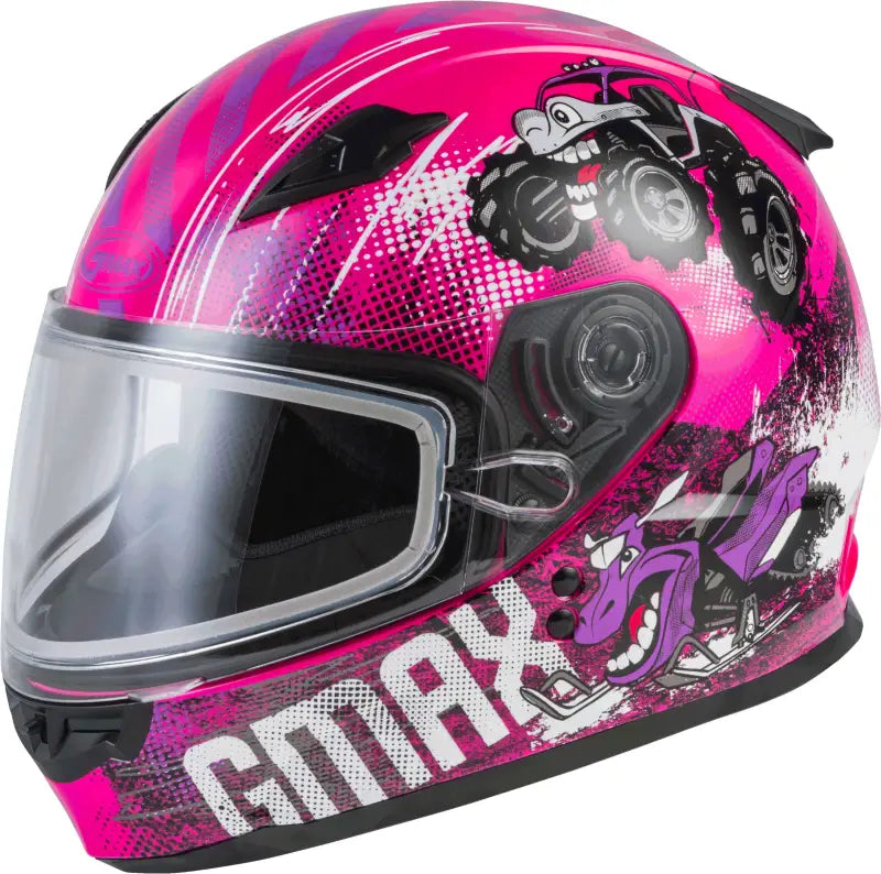 Youth Gm 49y Beasts Snow Helmet Pink/Purple/Grey Yl wps-72-6031yl