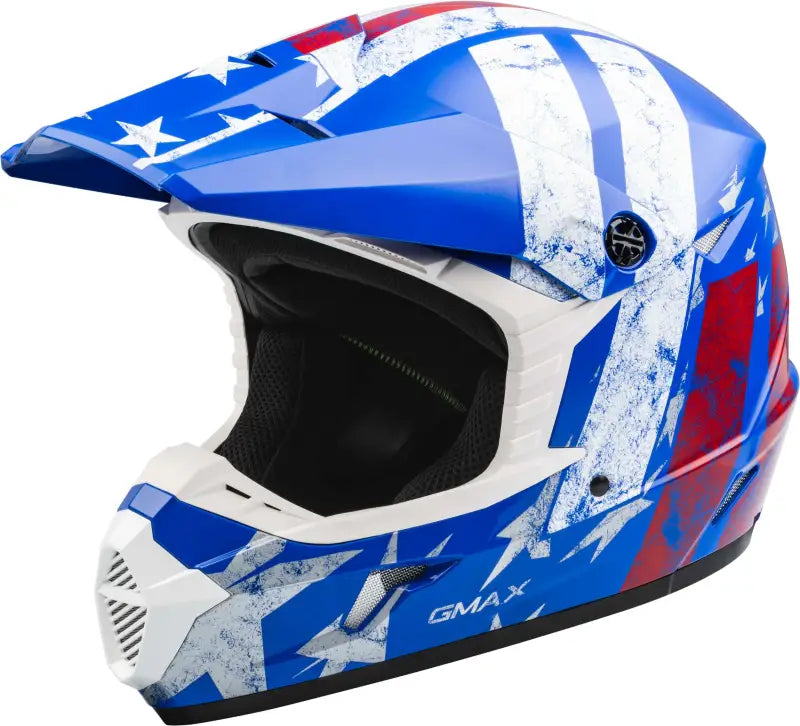 Youth Mx 46y Patriot Off Road Helmet Red/White/Blue Ys wps-72-6642ys