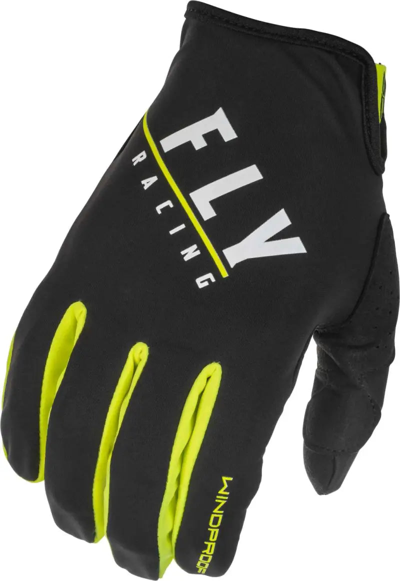 Youth Windproof Gloves Black/Hi Vis Sz 06 wps-371-14206